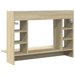 Bureau mural chêne sonoma 105x48x75 cm bois d'ingénierie 