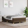 Cadre de lit sans matelas marron foncé 120x200 cm tissu 