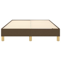 Cadre de lit sans matelas marron foncé 120x200 cm tissu 