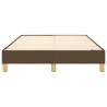 Cadre de lit sans matelas marron foncé 120x200 cm tissu 