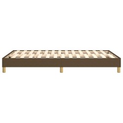 Cadre de lit sans matelas marron foncé 120x200 cm tissu 