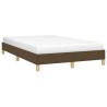 Cadre de lit sans matelas marron foncé 120x200 cm tissu 
