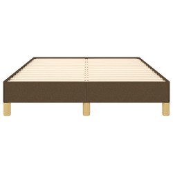 Cadre de lit sans matelas marron foncé 120x200 cm tissu 