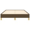 Cadre de lit sans matelas marron foncé 120x200 cm tissu 