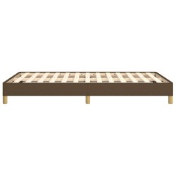 Cadre de lit sans matelas marron foncé 120x200 cm tissu 