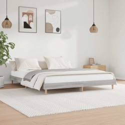 Cadre de lit sans matelas sonoma gris 120x200cm bois ingénierie 