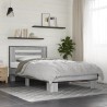 Cadre de lit sans matelas sonoma gris 75x190 cm 