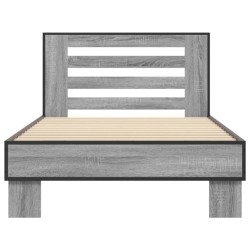 Cadre de lit sans matelas sonoma gris 75x190 cm 