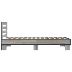 Cadre de lit sans matelas sonoma gris 75x190 cm 