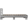 Cadre de lit sans matelas sonoma gris 75x190 cm 