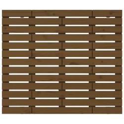 Tête de lit murale Marron miel 126x3x91,5 cm Bois massif de pin 