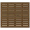 Tête de lit murale Marron miel 126x3x91,5 cm Bois massif de pin 