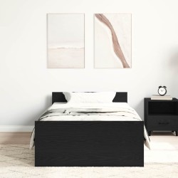 Cadre de lit sans matelas chêne noir 100x200 cm 