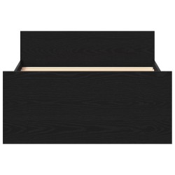 Cadre de lit sans matelas chêne noir 100x200 cm 