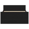 Cadre de lit sans matelas chêne noir 100x200 cm 