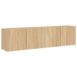 Meubles TV muraux 2 pcs chêne sonoma 80x30x41 cm 