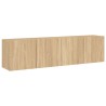 Meubles TV muraux 2 pcs chêne sonoma 80x30x41 cm 