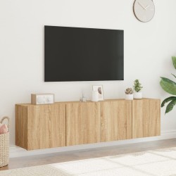 Meubles TV muraux 2 pcs chêne sonoma 80x30x41 cm 