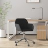 Chaise pivotante de bureau Noir Tissu 