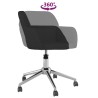 Chaise pivotante de bureau Noir Tissu 