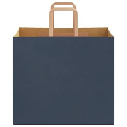 Sacs en papier 250 pcs avec poignées bleu 32x22x28 cm 