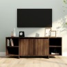 Meuble TV chêne marron 130x35x50 cm bois d'ingénierie 