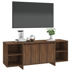 Meuble TV chêne marron 130x35x50 cm bois d'ingénierie 