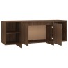 Meuble TV chêne marron 130x35x50 cm bois d'ingénierie 