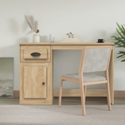 Bureau avec tiroir chêne sonoma 115x50x75 cm bois d'ingénierie 
