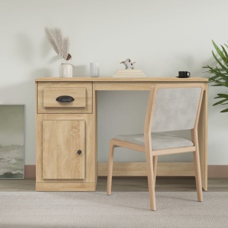 Bureau avec tiroir chêne sonoma 115x50x75 cm bois d'ingénierie 