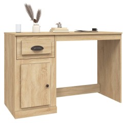 Bureau avec tiroir chêne sonoma 115x50x75 cm bois d'ingénierie 