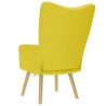 Chaise de relaxation jaune clair tissu 