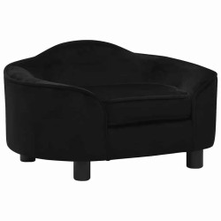 Canapé pour chien Noir 67x47x36 cm Peluche 