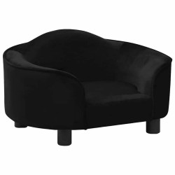 Canapé pour chien Noir 67x47x36 cm Peluche 