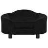 Canapé pour chien Noir 67x47x36 cm Peluche 