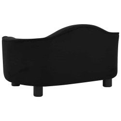Canapé pour chien Noir 67x47x36 cm Peluche 