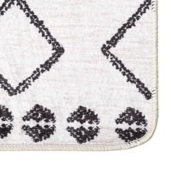 Tapis lavable antidérapant 190x300 cm noir et blanc 