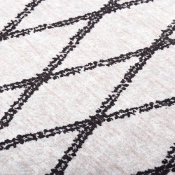 Tapis lavable antidérapant 190x300 cm noir et blanc 
