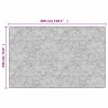 Tapis lavable antidérapant 190x300 cm noir et blanc 