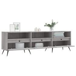 Meuble TV sonoma gris 150x30x44,5 cm bois d'ingénierie 