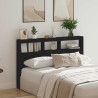 Armoire tête de lit avec LED chêne noir 160x17x102 cm 