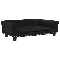 Lit pour chien noir 95x55x30 cm velours 