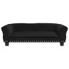 Lit pour chien noir 95x55x30 cm velours 