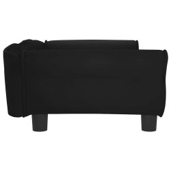Lit pour chien noir 95x55x30 cm velours 