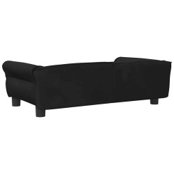 Lit pour chien noir 95x55x30 cm velours 