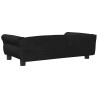 Lit pour chien noir 95x55x30 cm velours 