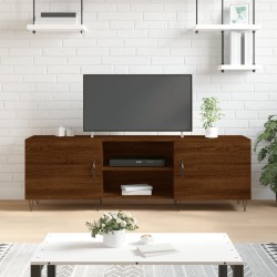 Meuble TV chêne marron 150x30x50 cm bois d'ingénierie 