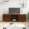 Meuble TV chêne marron 150x30x50 cm bois d'ingénierie 
