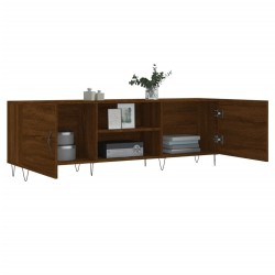 Meuble TV chêne marron 150x30x50 cm bois d'ingénierie 