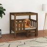 Lit pour chien Marron miel 75,5x63,5x70 cm Bois de pin solide 